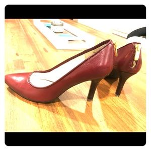 Anne Klein Burgundy Leather Pumps Size 7M